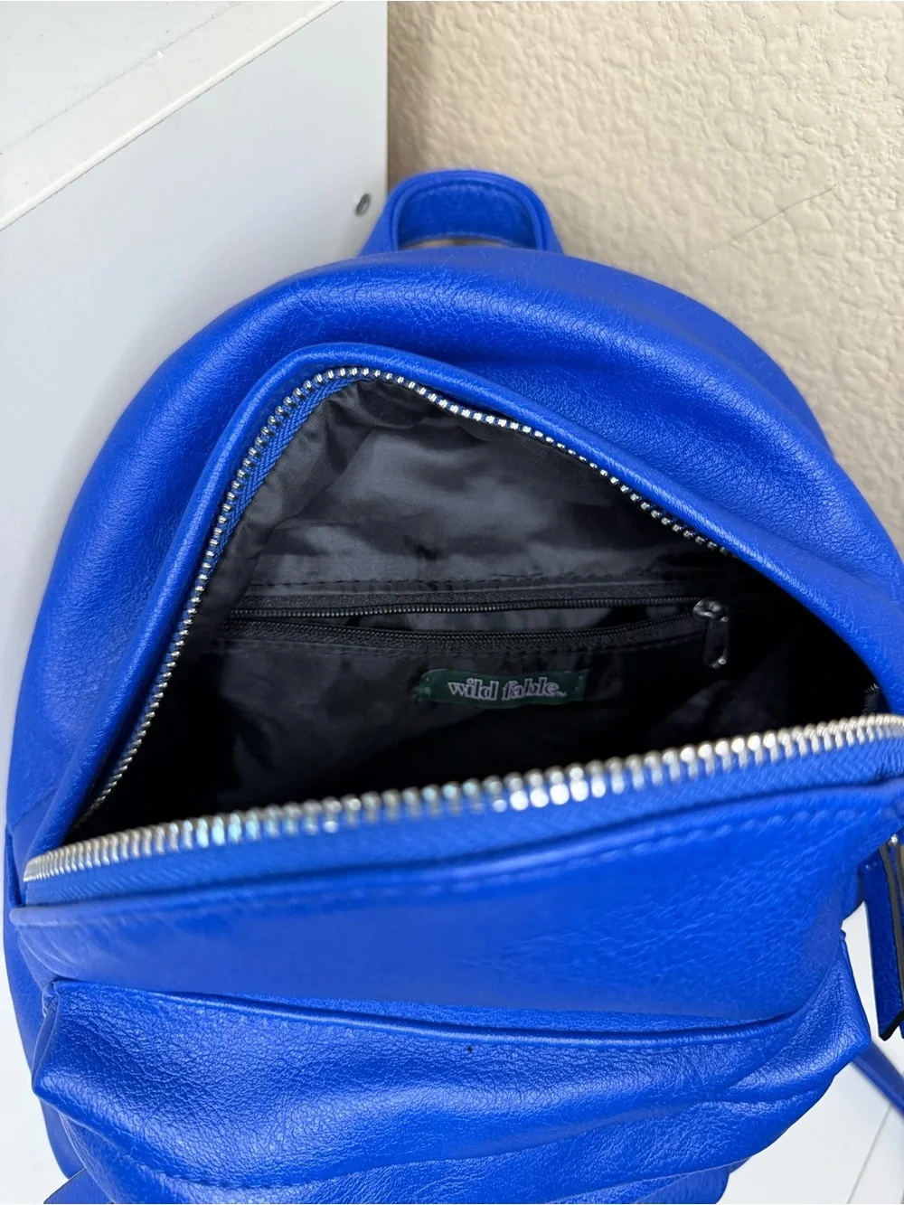 Wild Fable Cobalt Blue Mini Backpack Faux Leather Y2K Target Daypack
